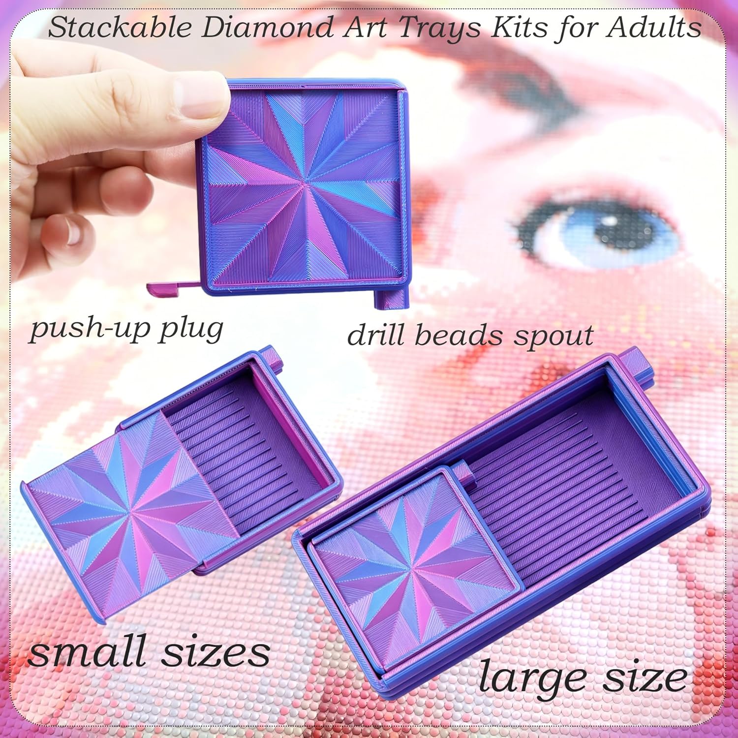 3 in 1 Diamond Art Trays With  - مراجعة Art Craft Tools وسعره